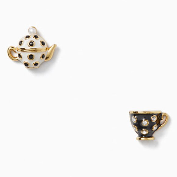 Kate spade x Disney Alice in wonderland Teacup stud earrings New With Tag